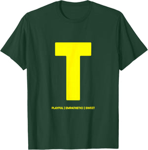 Chipmunks T for Theodore Letter Print Halloween Costume T-Shirt - T-Shirt | Forest