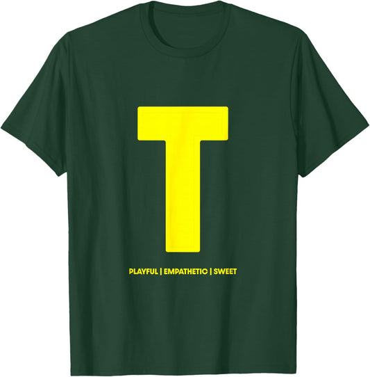 Chipmunks T for Theodore Letter Print Halloween Costume T-Shirt - T-Shirt | Forest