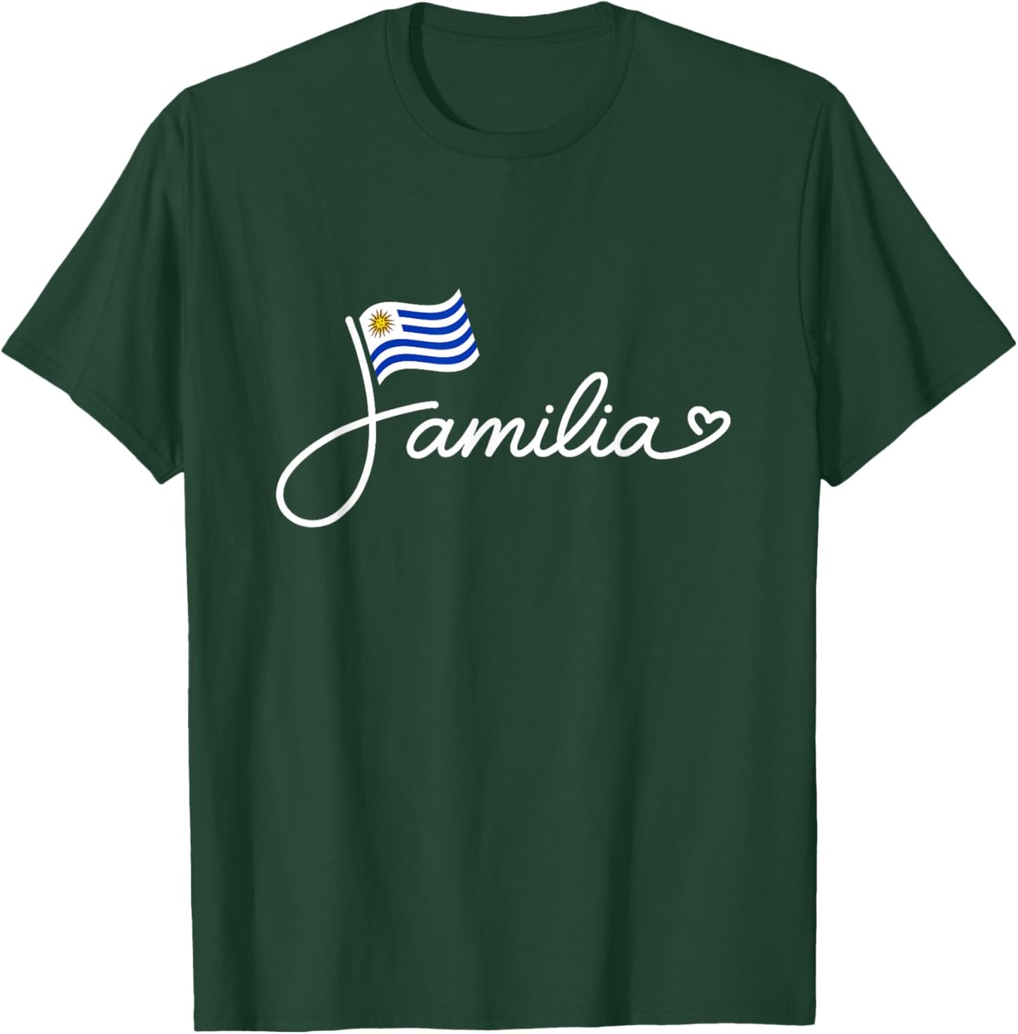 Uruguay Familia - Uruguayan Flag Family Heritage Word Art T-Shirt - T-Shirt | Forest