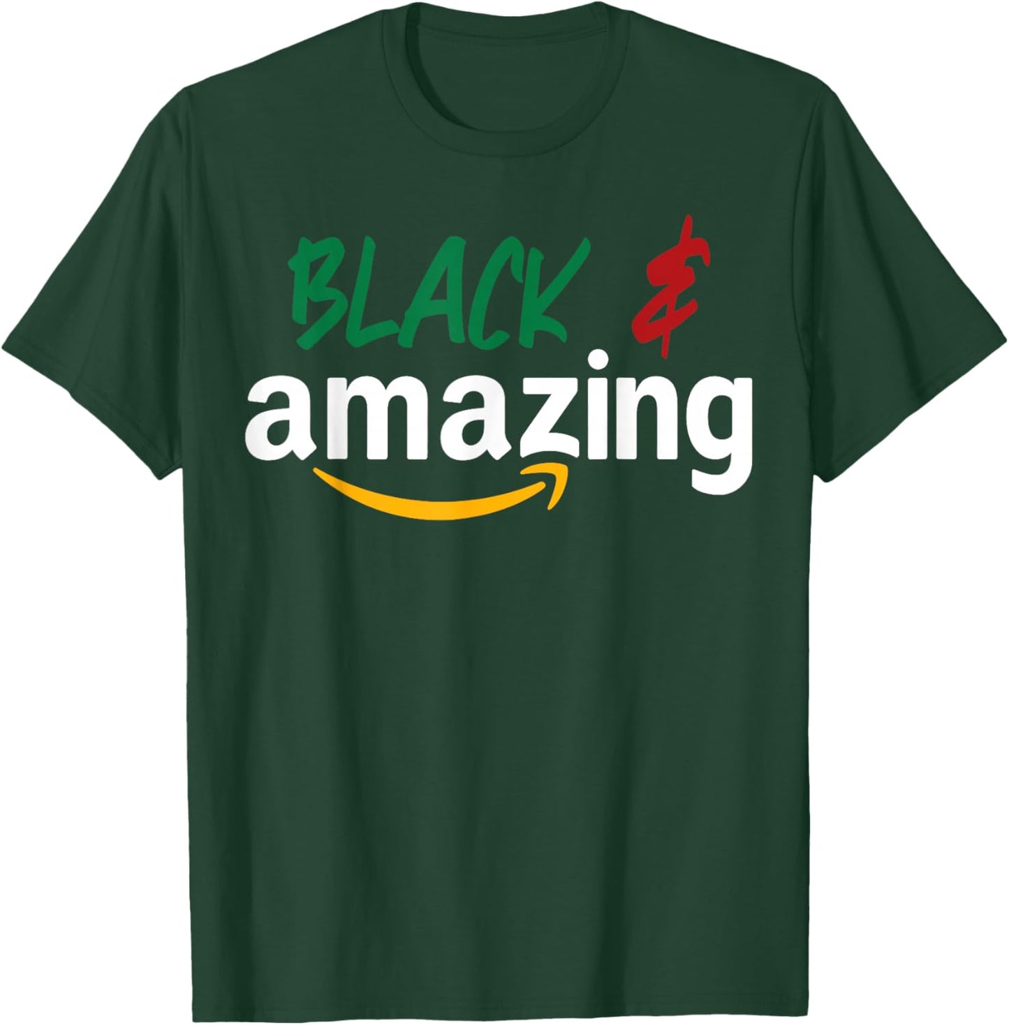 Black and Amazing Melanin Black History Month T-Shirt - T-Shirt | Forest
