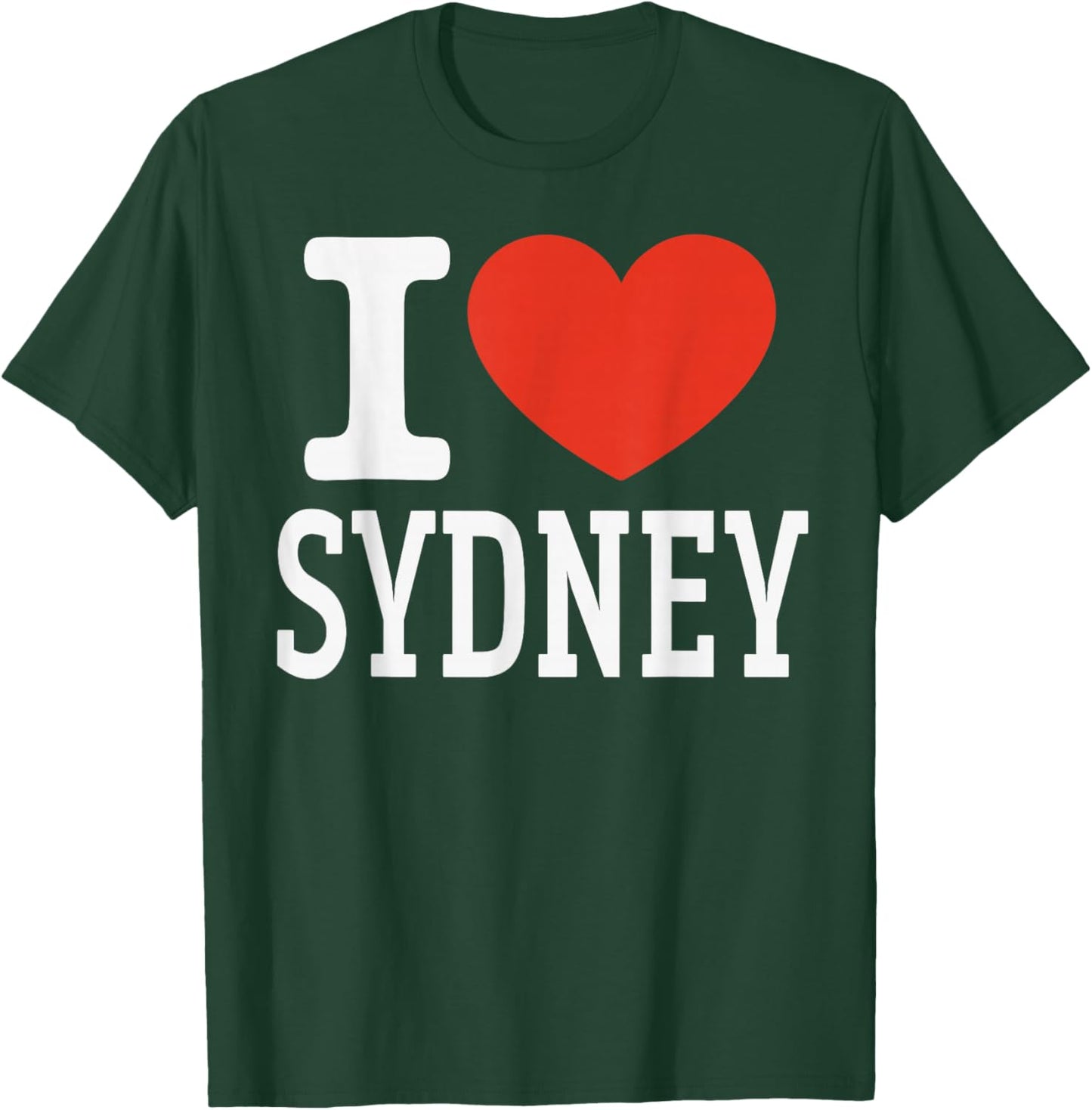 I Love Sydney City Heart Graphic Souvenir Travel T-Shirt - T-Shirt | Forest