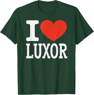 I Love Luxor City Heart Graphic Souvenir Travel T-Shirt - T-Shirt | Forest