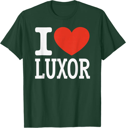 I Love Luxor City Heart Graphic Souvenir Travel T-Shirt - T-Shirt | Forest