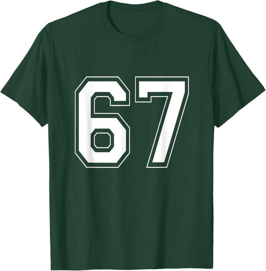 Number 6 7 Funny Meme Saying 6 7 Six Seven 6th 7th Birthday T-Shirt - T-Shirt | Forest