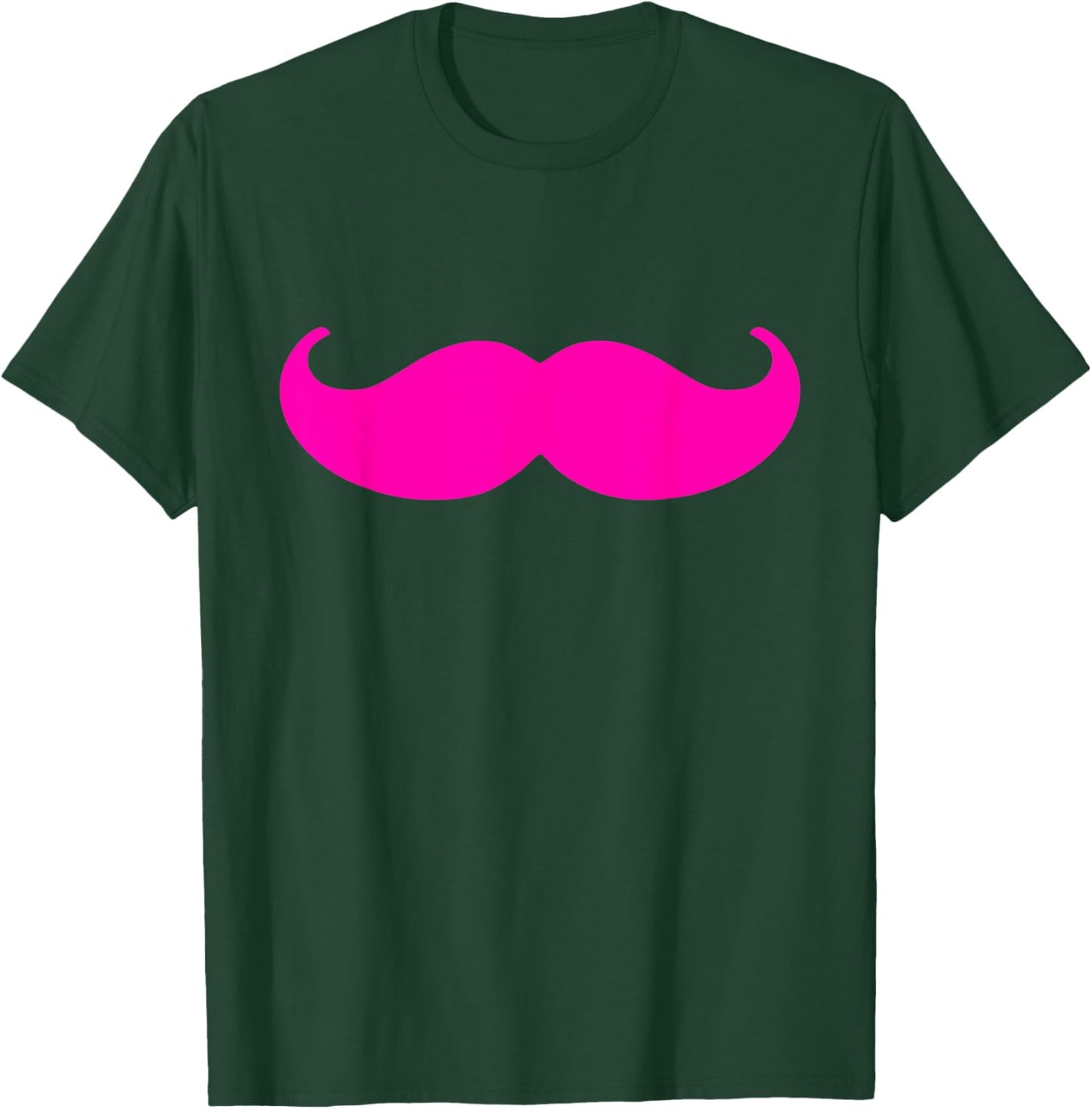 2000s Mustache Pink T-Shirt - T-Shirt | Forest