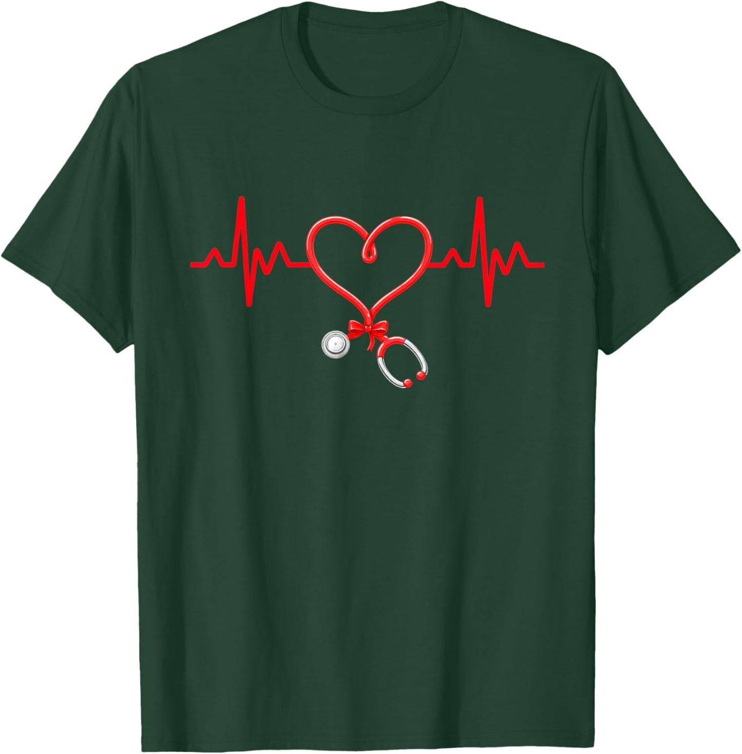 Nurse Valentines Cute Nursing RN PCT CNA Nurse T-Shirt - T-Shirt | Forest