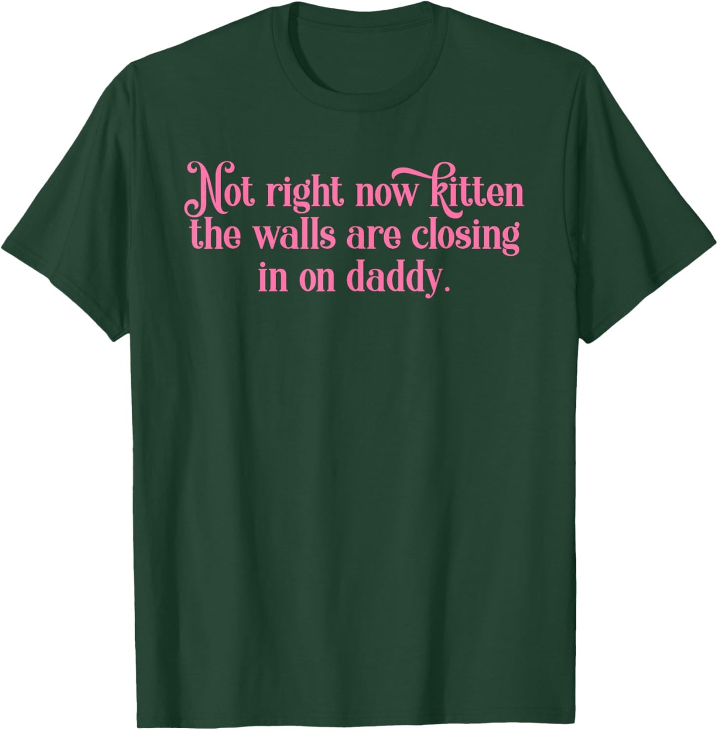 Not Right Now Kitten The Walls are Closing in On Daddy T-Shirt - T-Shirt | Forest
