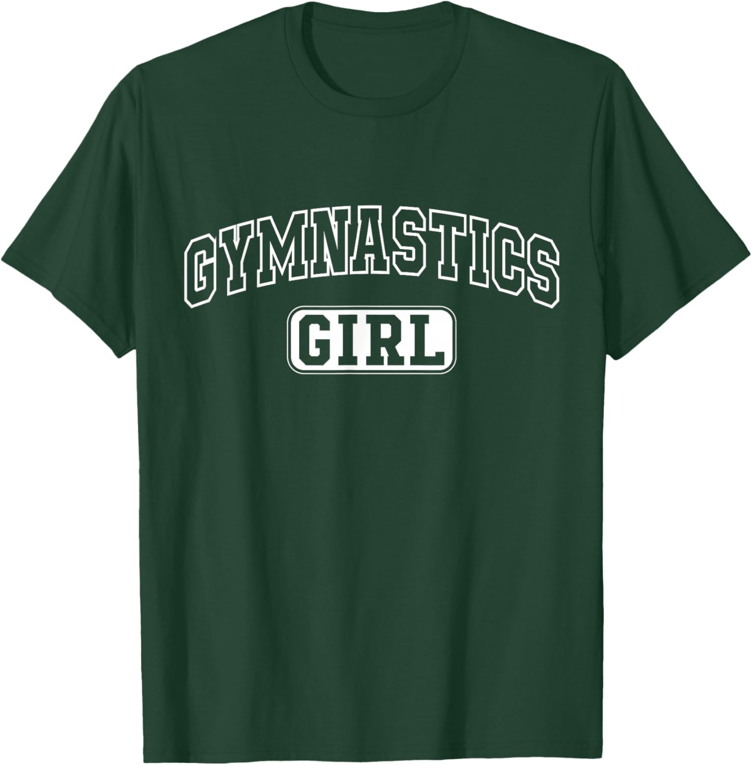 Gymnastics Girl Funny Athletic Lettering Gymnast Youth Kids T-Shirt - T-Shirt | Forest