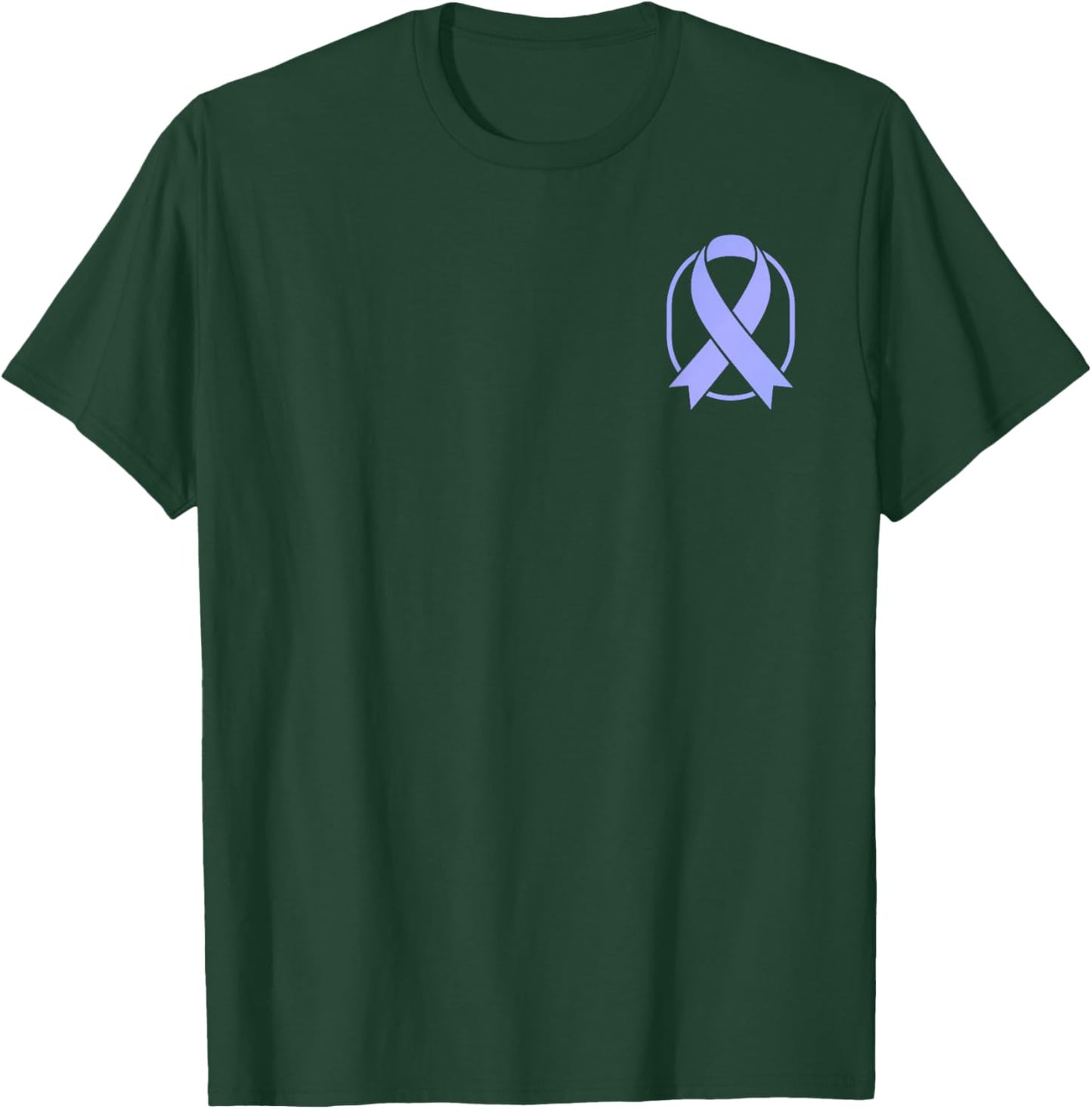 Periwinkle Ribbon Stomach Cancer Awareness T-Shirt - T-Shirt | Forest