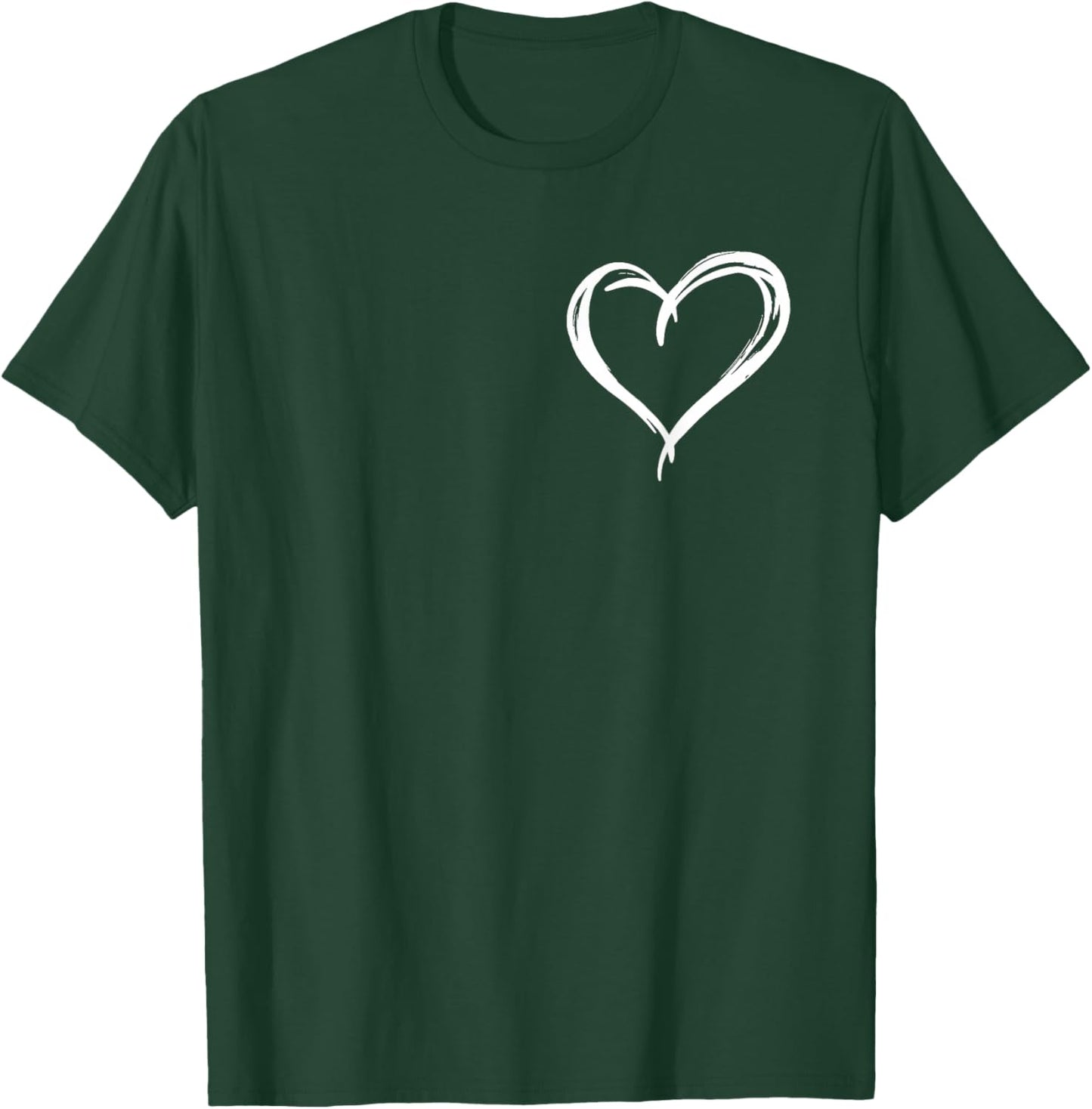 Valentines Day Heart Love Couple Romantic Art Graphic T-Shirt - T-Shirt | Forest