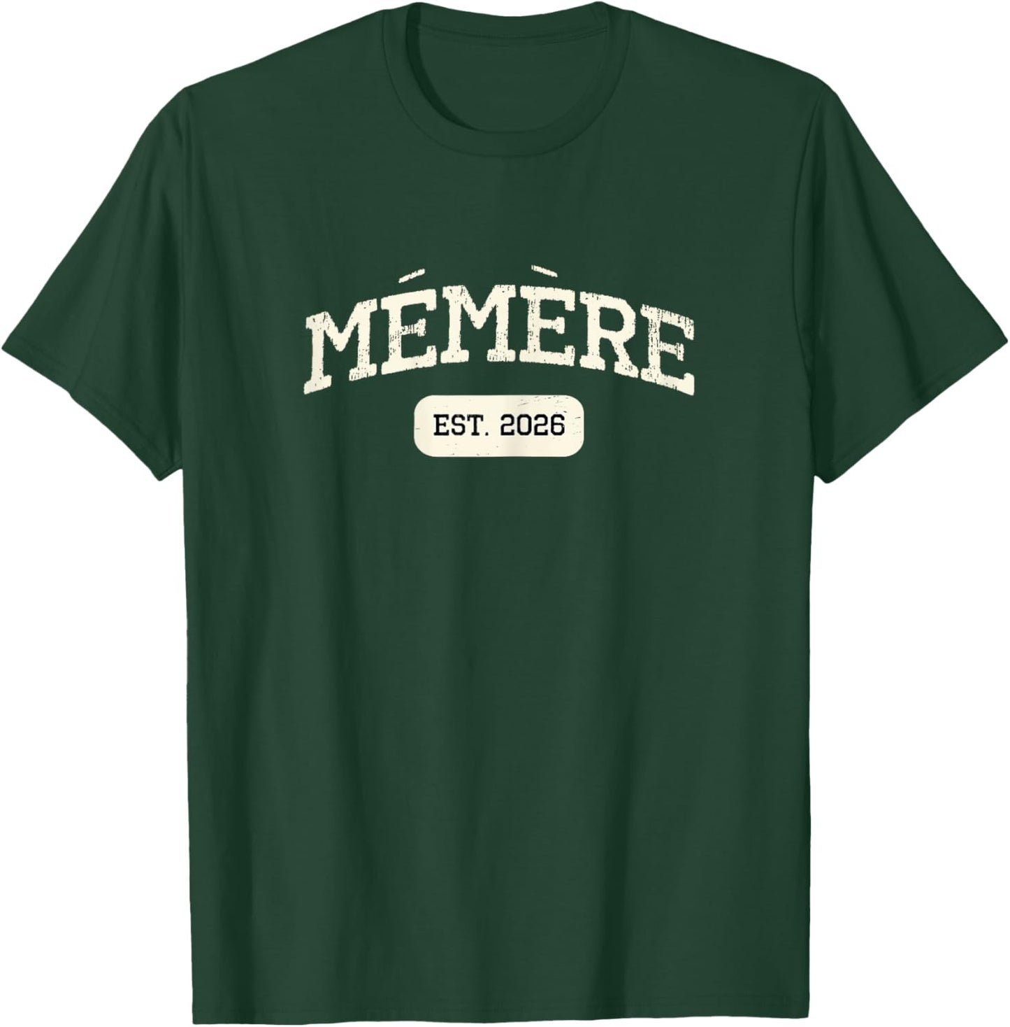 New Memere Est 2026 1st First Time Pregnancy Announcement T-Shirt - T-Shirt | Forest