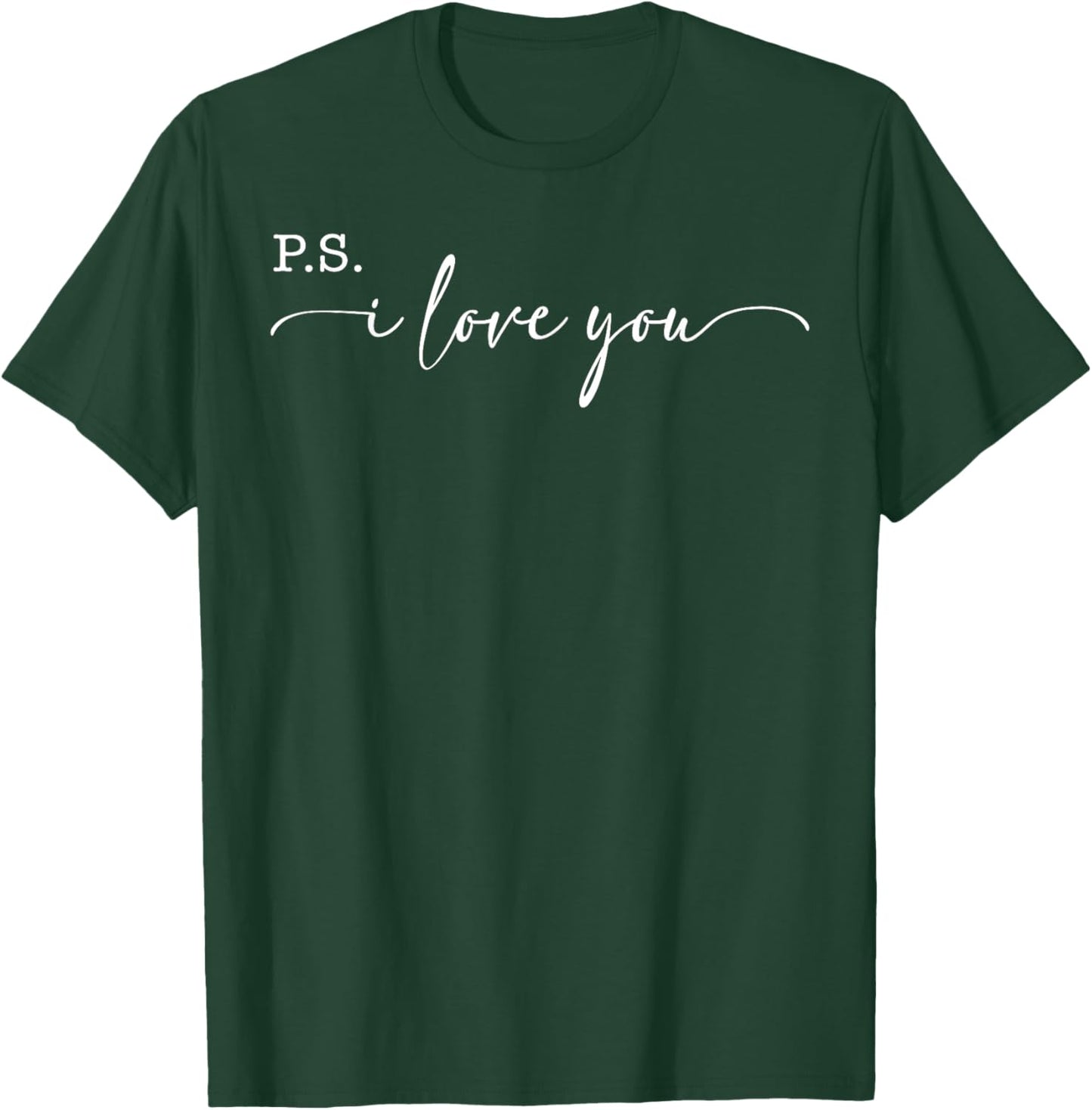 PS I Love You Day Valentine's Day Purple Heart Women Men Kid T-Shirt - T-Shirt | Forest
