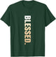 Tan Blessed Vertical Tan Color Graphic T-Shirt - T-Shirt | Forest
