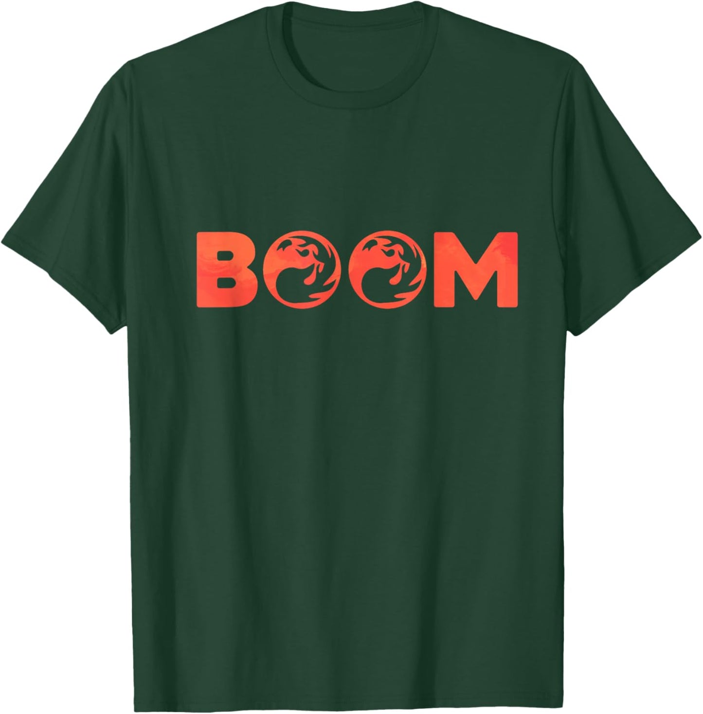Boom Red Color Mountain Mana Magic T-Shirt - T-Shirt | Forest