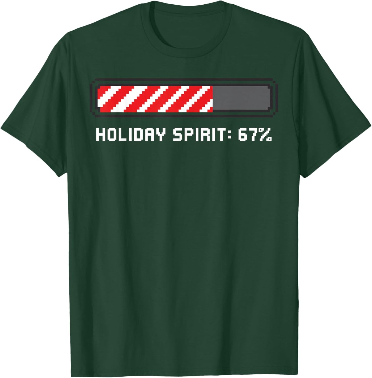 Funny Christmas Loading Bar 67 Candy Cane T-Shirt - T-Shirt | Forest