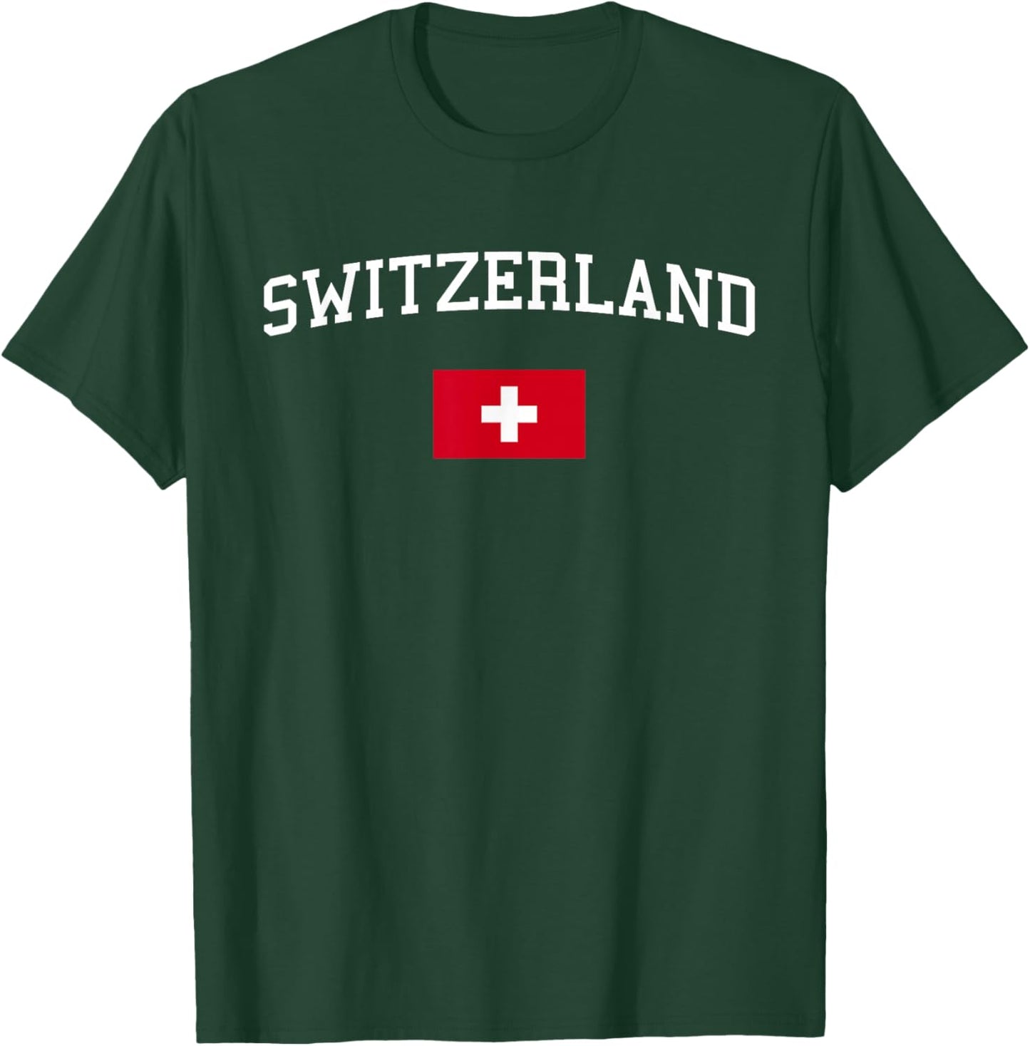 Swiss Flag Men Women Kids Switzerland T-Shirt - T-Shirt | Forest