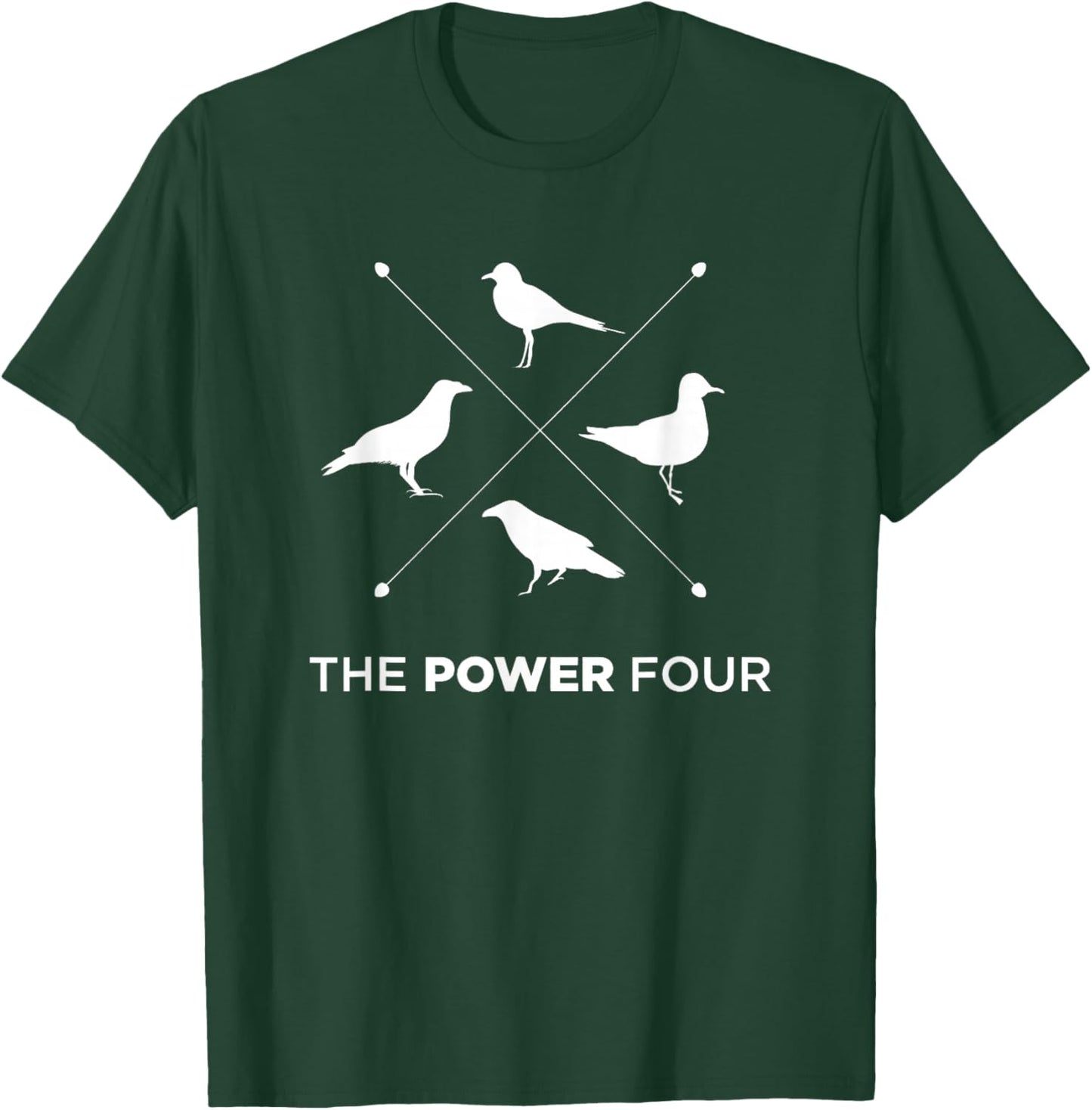 The Power Four Ravens Gull Killdeer Birds T-Shirt - T-Shirt | Forest