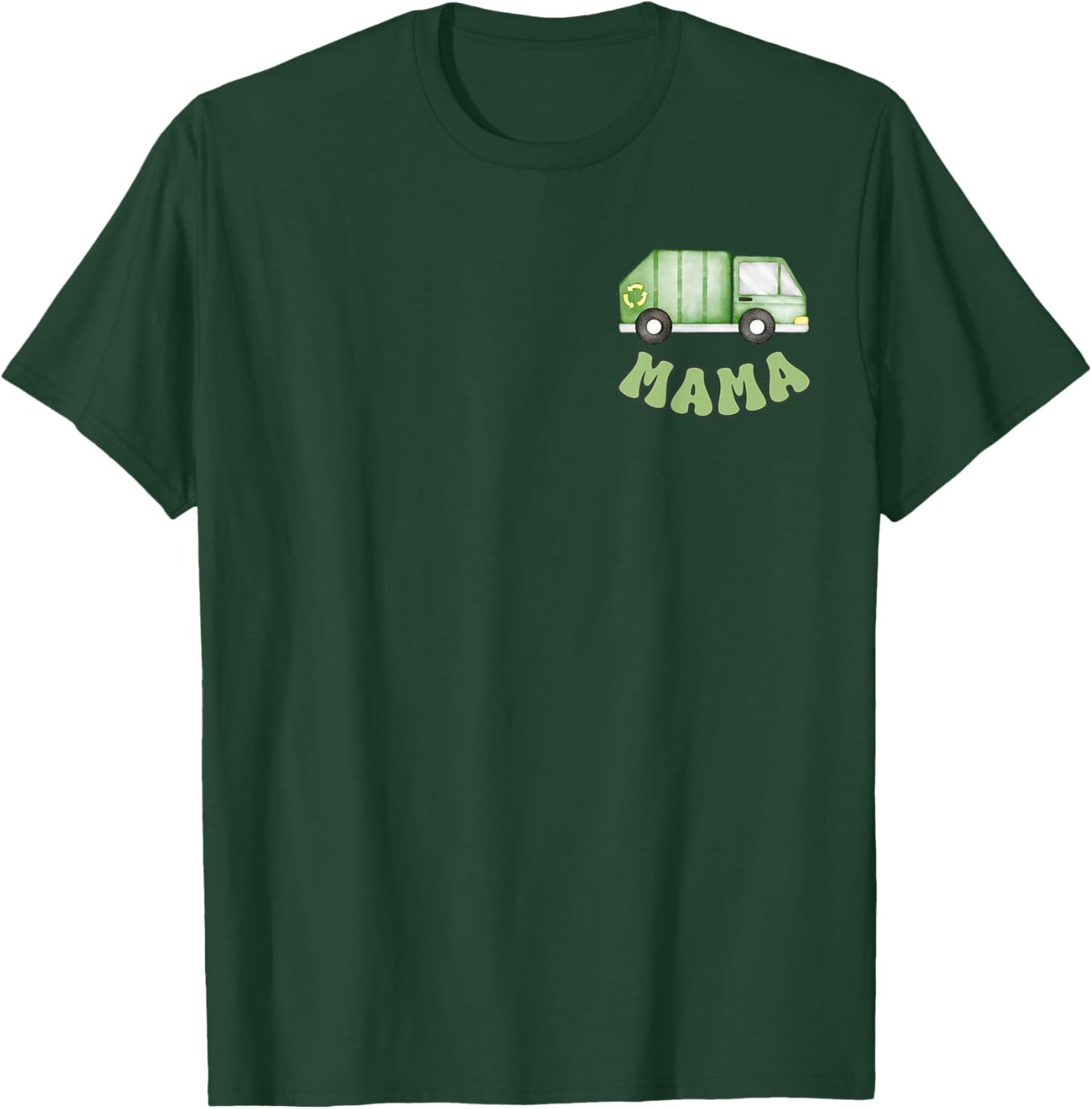 Garbage Truck Mama of The 1st Birthday Boy Family Matching T-Shirt - T-Shirt | Forest