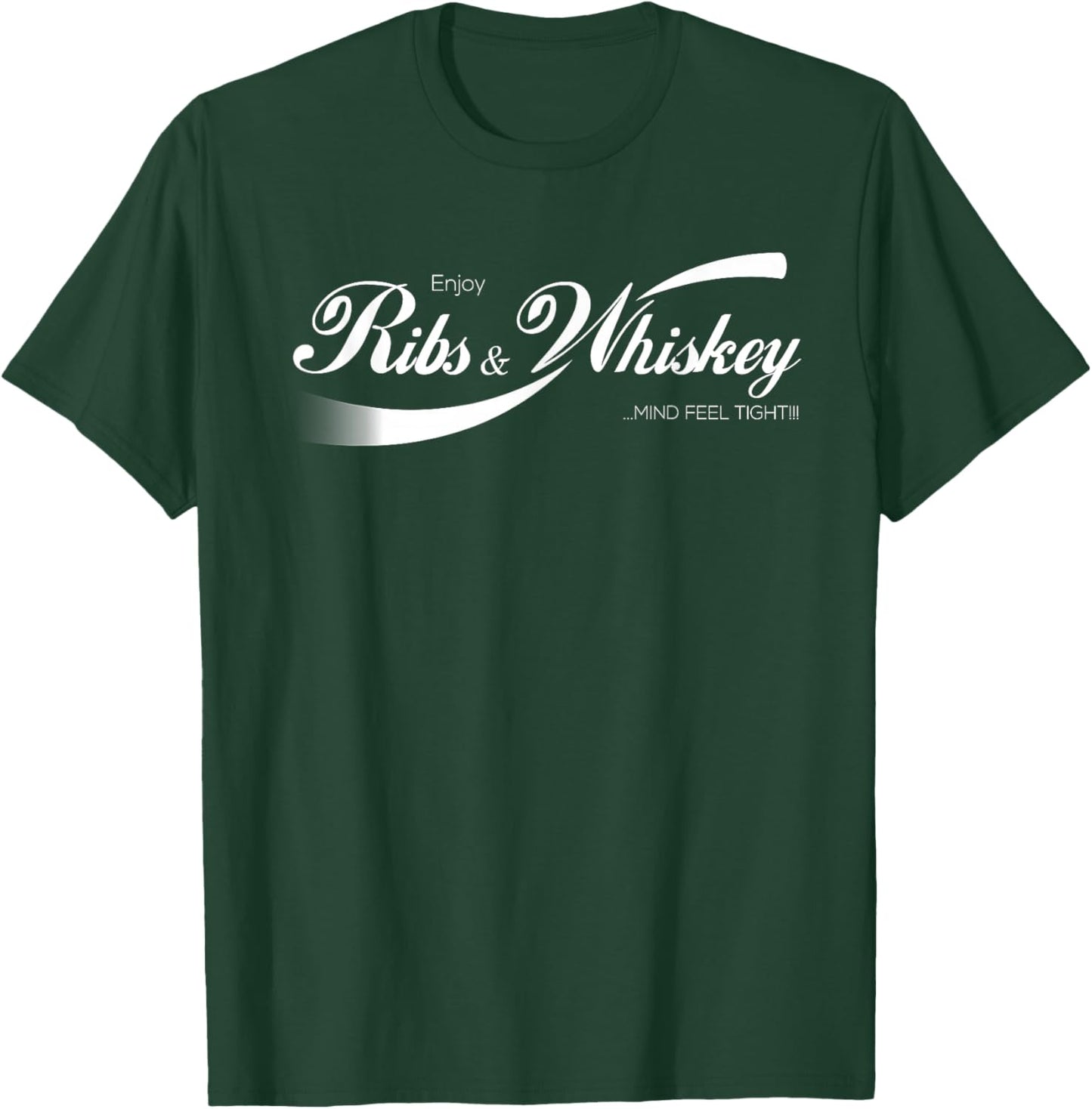 Ribs & Whiskey for BBQ or Southern Rock Fans T-Shirt - T-Shirt | Forest