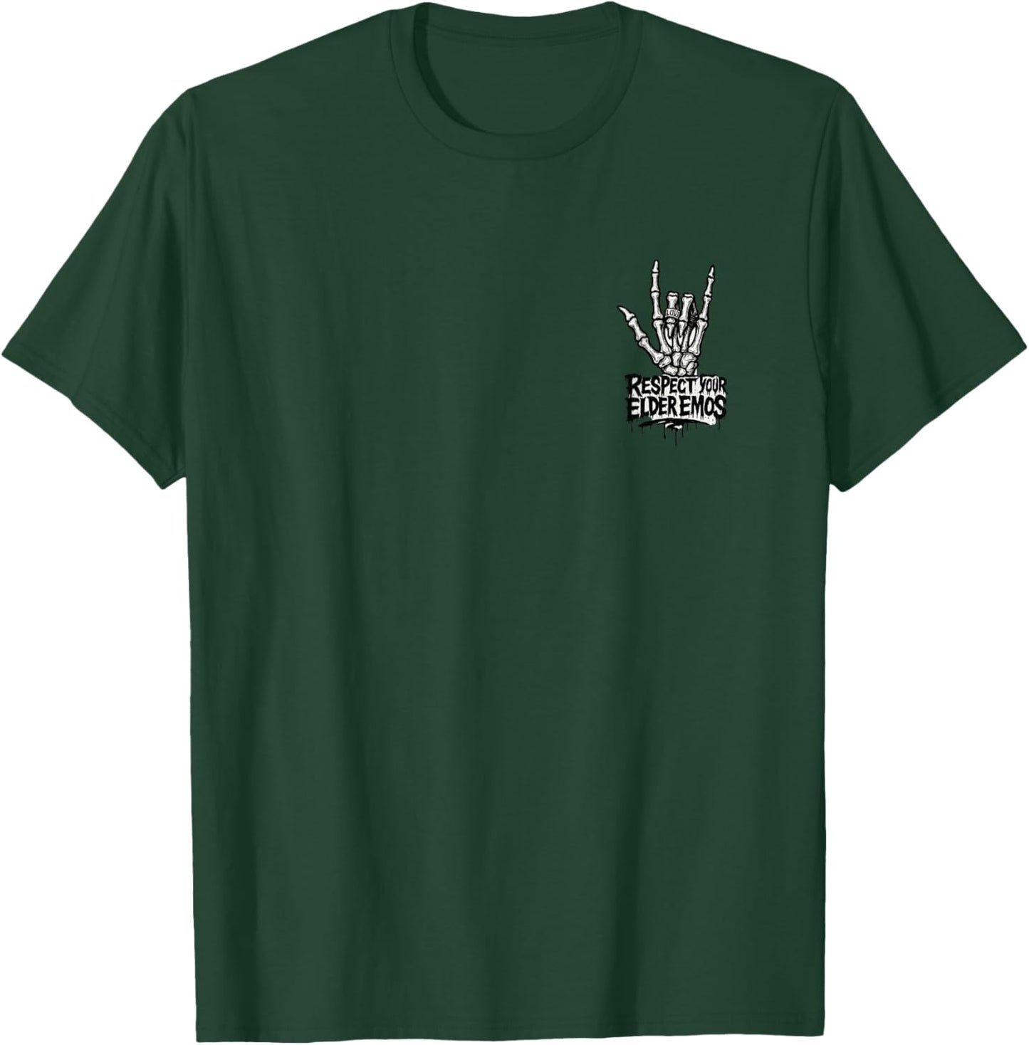Vintage Respect Your Elder Emos Cool Classic Skelton Love T-Shirt - T-Shirt | Forest