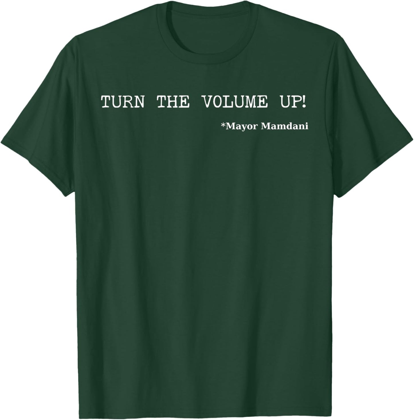 Turn The Volume Up Zohran Mamdani NYC Mayoral Race Victory T-Shirt - T-Shirt | Forest