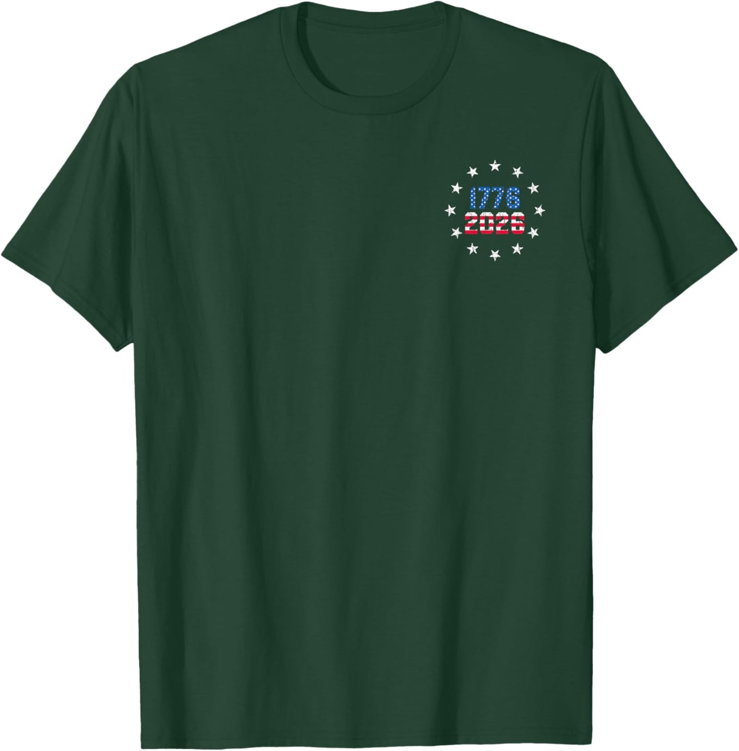 250 Anniversary Pocket USA 250th American Flag 250 Years T-Shirt - T-Shirt | Forest