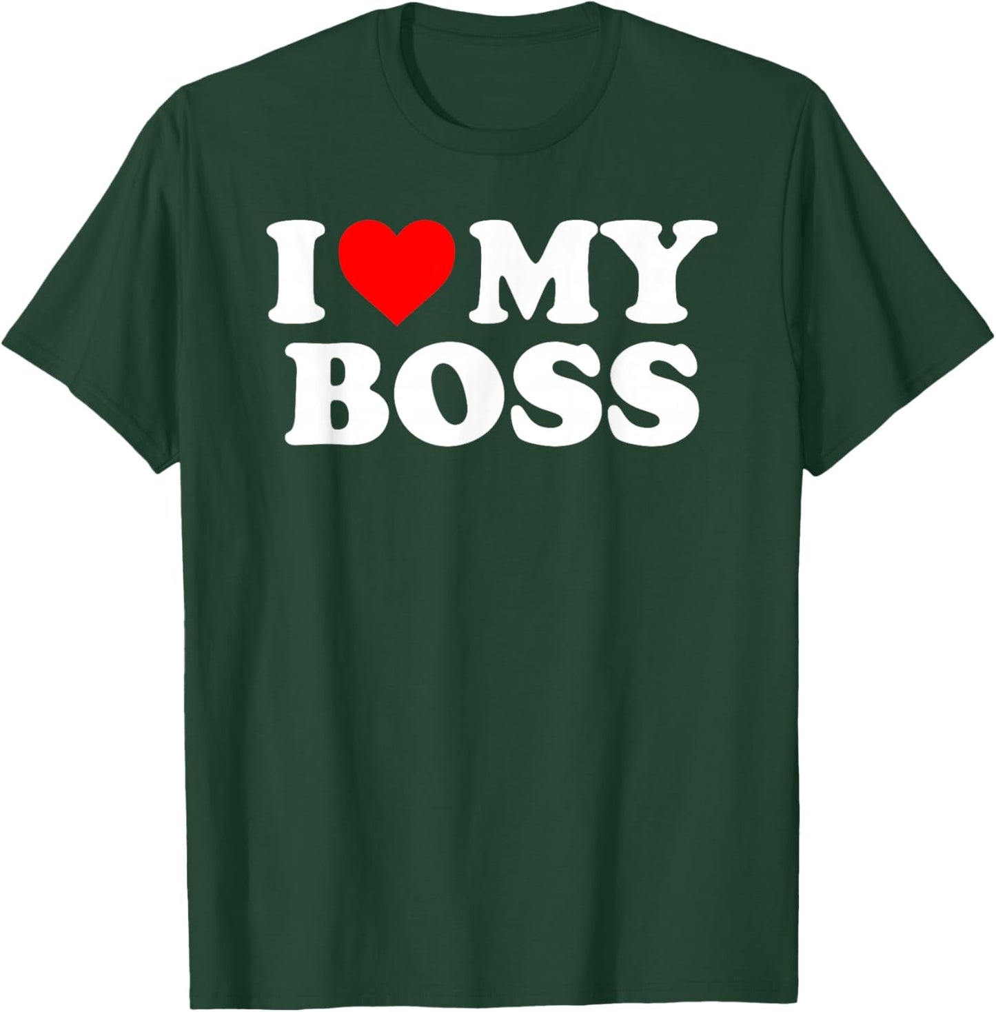 I Love My Boss - Red Heart T-Shirt - T-Shirt | Forest