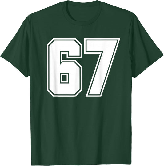 6 7 Number 67 Gen Alpha Meme T-Shirt - T-Shirt | Forest