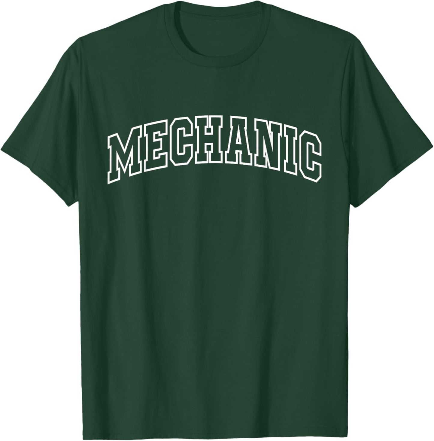 Mechanic Funny Athletic Lettering Technician Gifts Men T-Shirt - T-Shirt | Forest