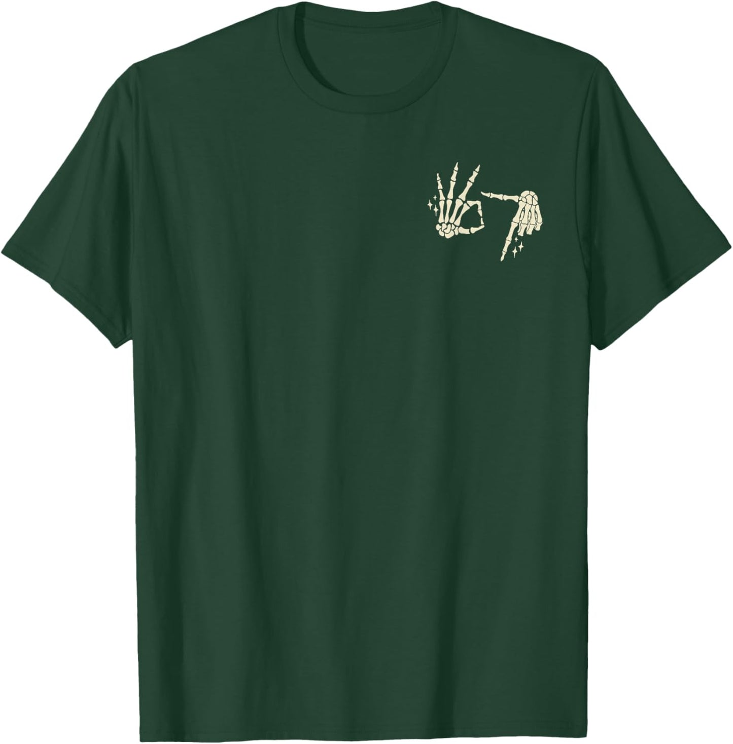(2 Sided) 67 Skeleton Hand Six Seven Gen Alpha Halloween T-Shirt - T-Shirt | Forest