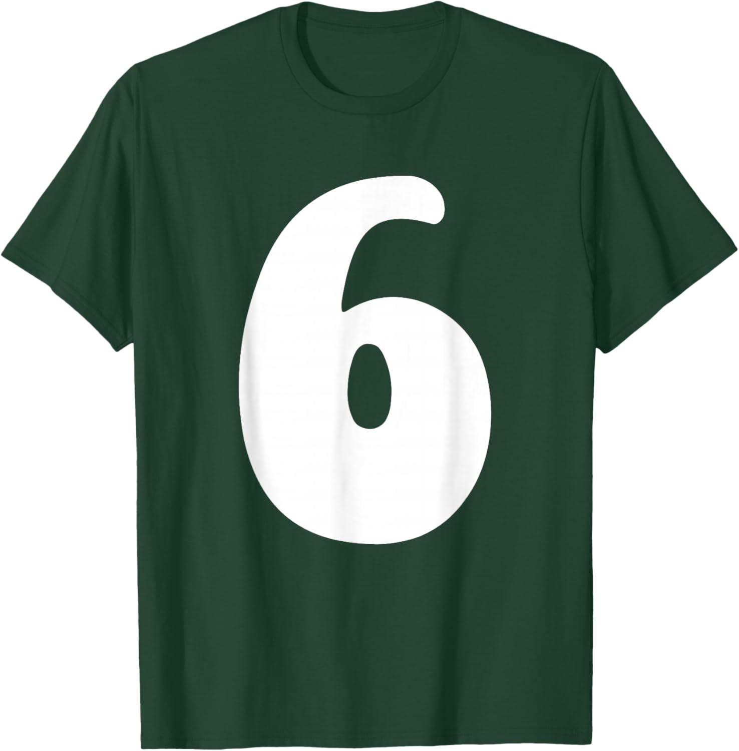 6th Birthday 6 Years Uniform Sports Team Jersey Number 6 T-Shirt - T-Shirt | Forest