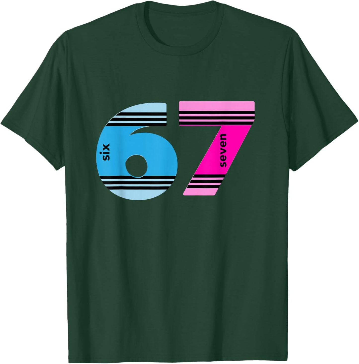 67 Crayon Design - Cool Baseball Crayon 6 7 Funny 67 T-Shirt - T-Shirt | Forest