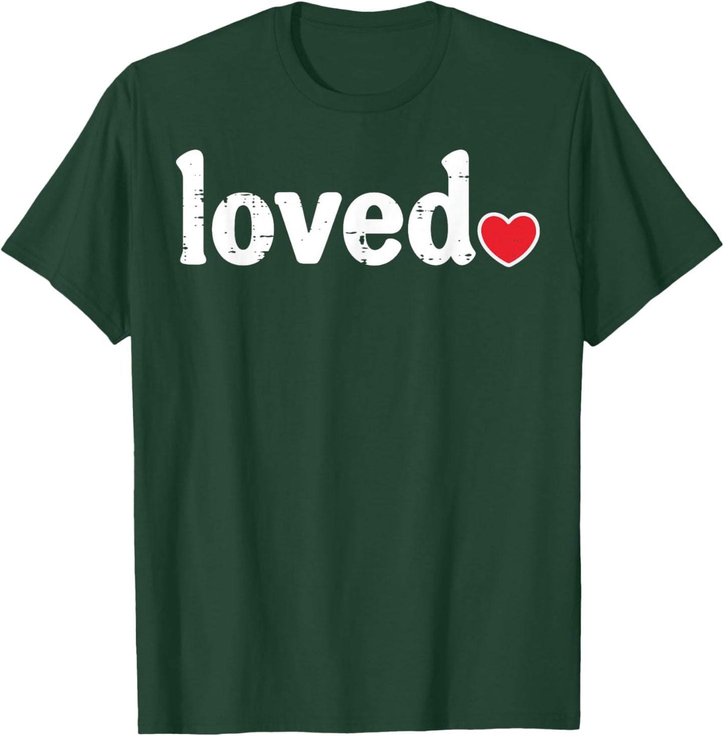 Valentines Day Loved Heart Cute Boys Girls Kids Women Men T-Shirt - T-Shirt | Forest