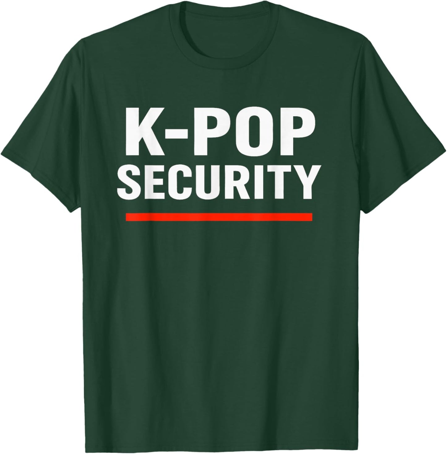Funny K-Pop Security Halloween Costume for Parents T-Shirt - T-Shirt | Forest