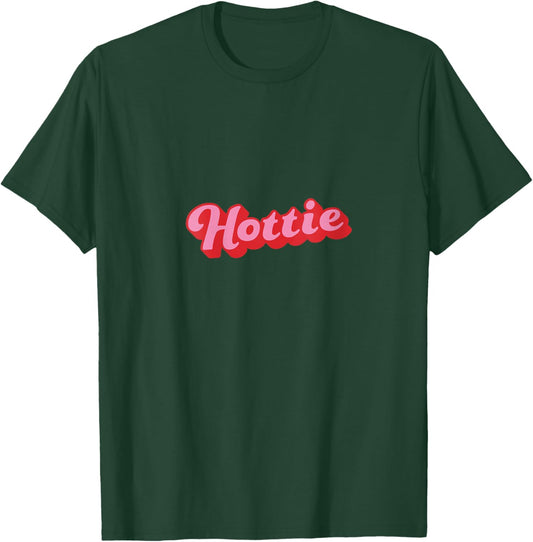 Women's Hottie Retro Vintage Style Design Saying I’m Hot V-Neck T-Shirt - T-Shirt | Forest