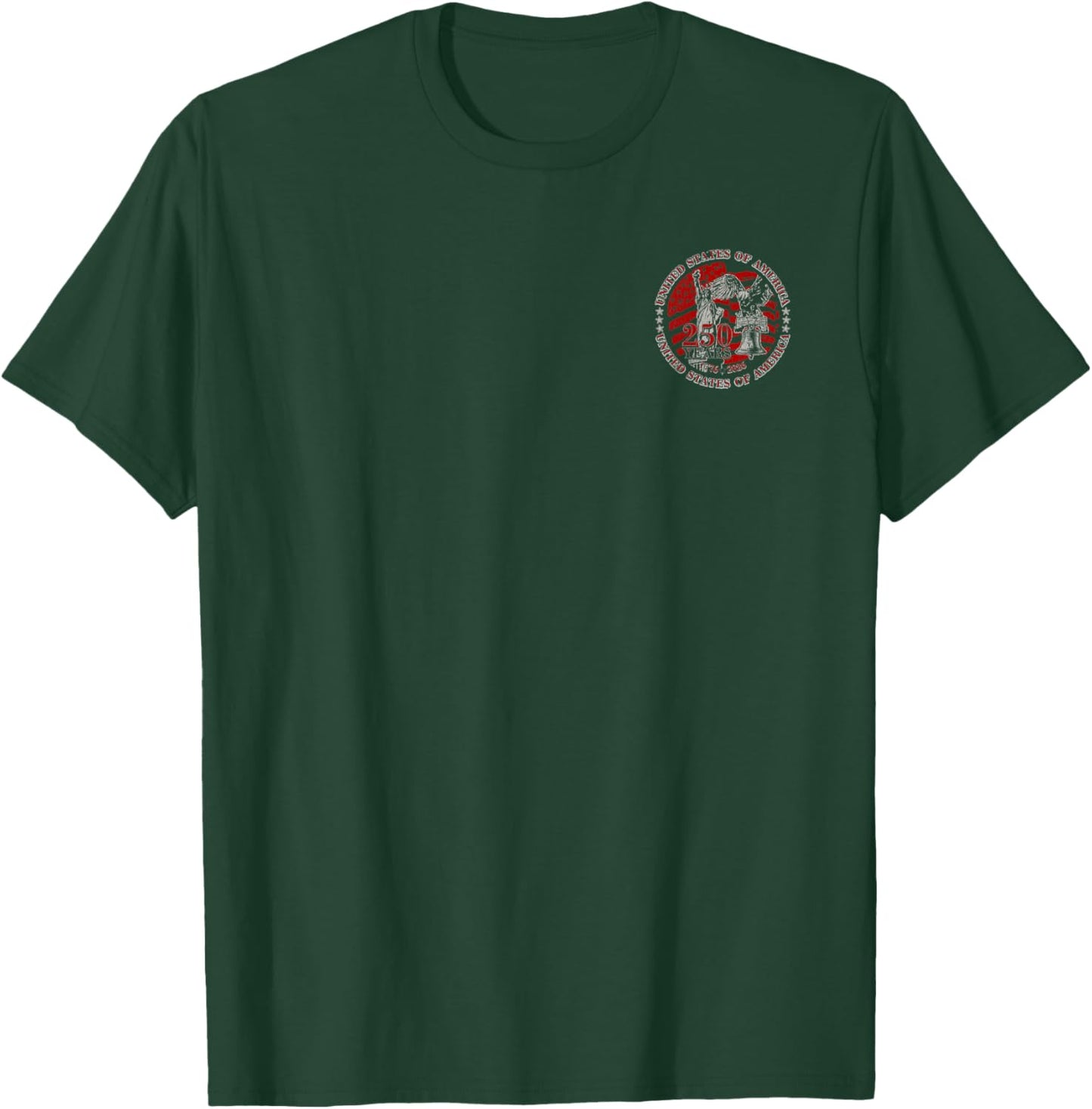 Eagle and Flag 250 Years 1776-2026 250th Birthday T-Shirt - T-Shirt | Forest