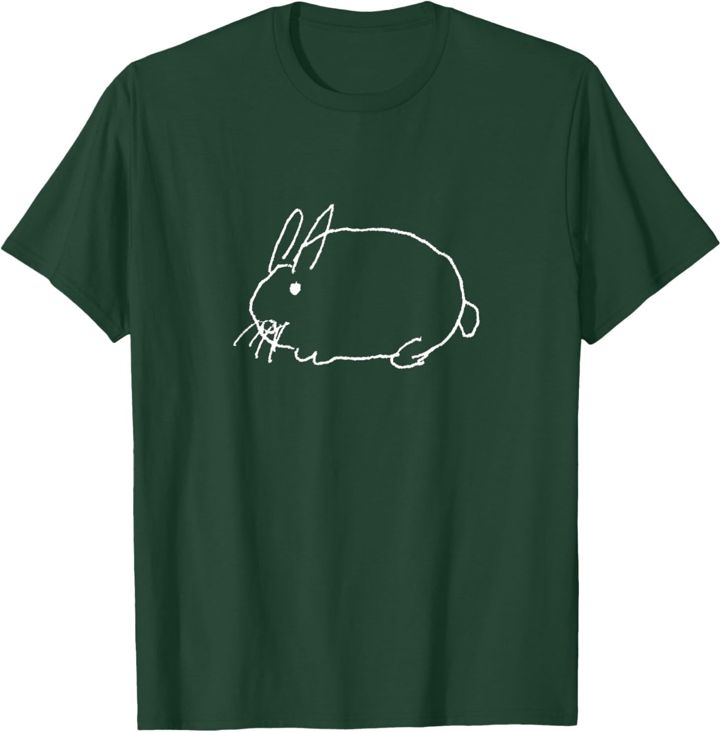 a Round White Rabbit T-Shirt - T-Shirt | Forest