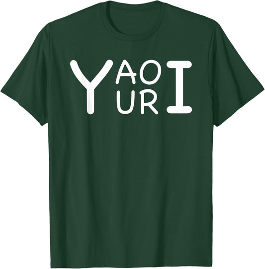 Yaoi Yuri Funny Anime Manga Fan Humor Novelty Typography T-Shirt - T-Shirt | Forest