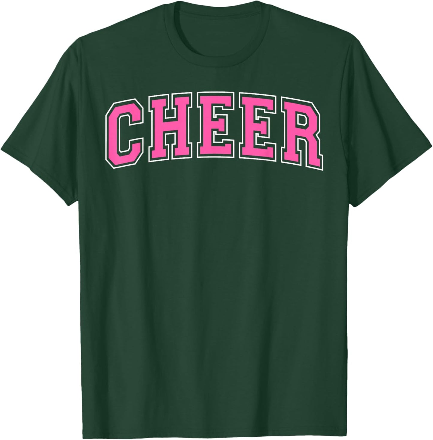 Cheer Varsity Pink and White Cheerleader Cheerleading T-Shirt - T-Shirt | Forest