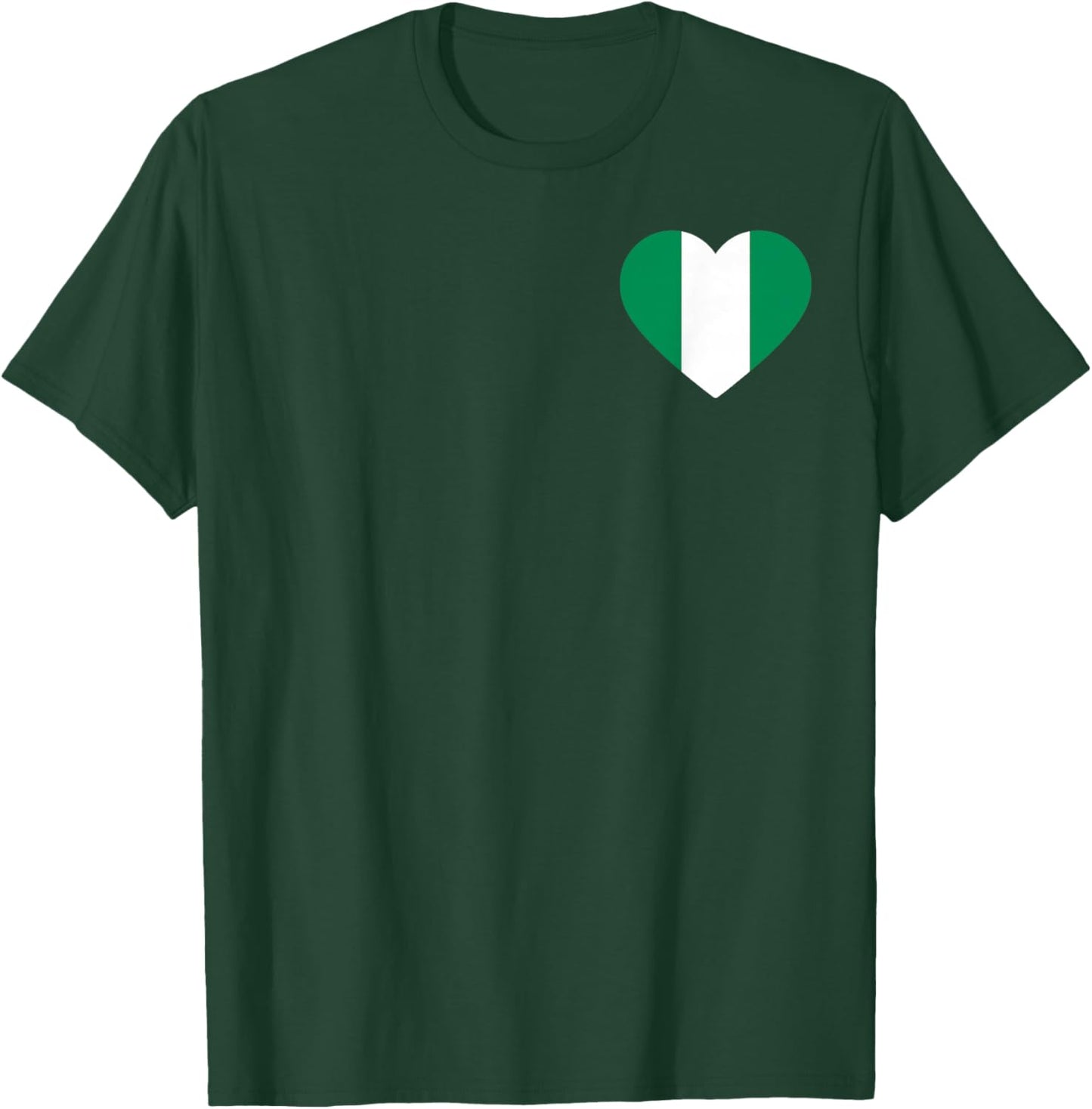 Nigeria Proud Heritage Pocket National Nigerian Flag Roots T-Shirt - T-Shirt | Forest