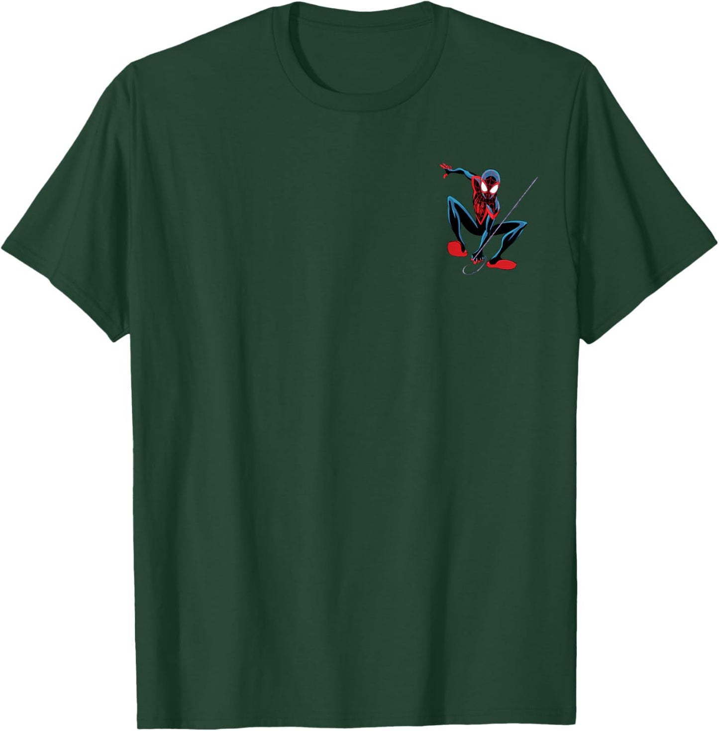 Marvel Super Heroes Miles Morales Spider-Man Pocket Art T-Shirt - T-Shirt | Forest