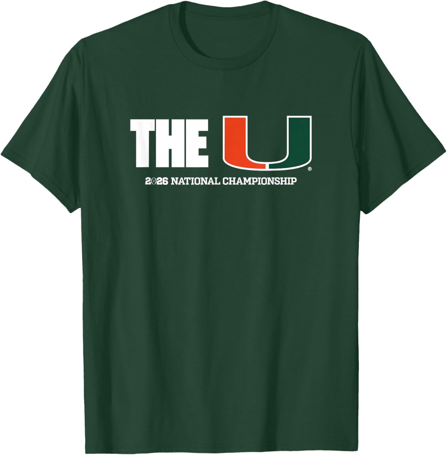 Miami 2025-26 CFP National Championship The U (Black) T-Shirt - T-Shirt | Forest