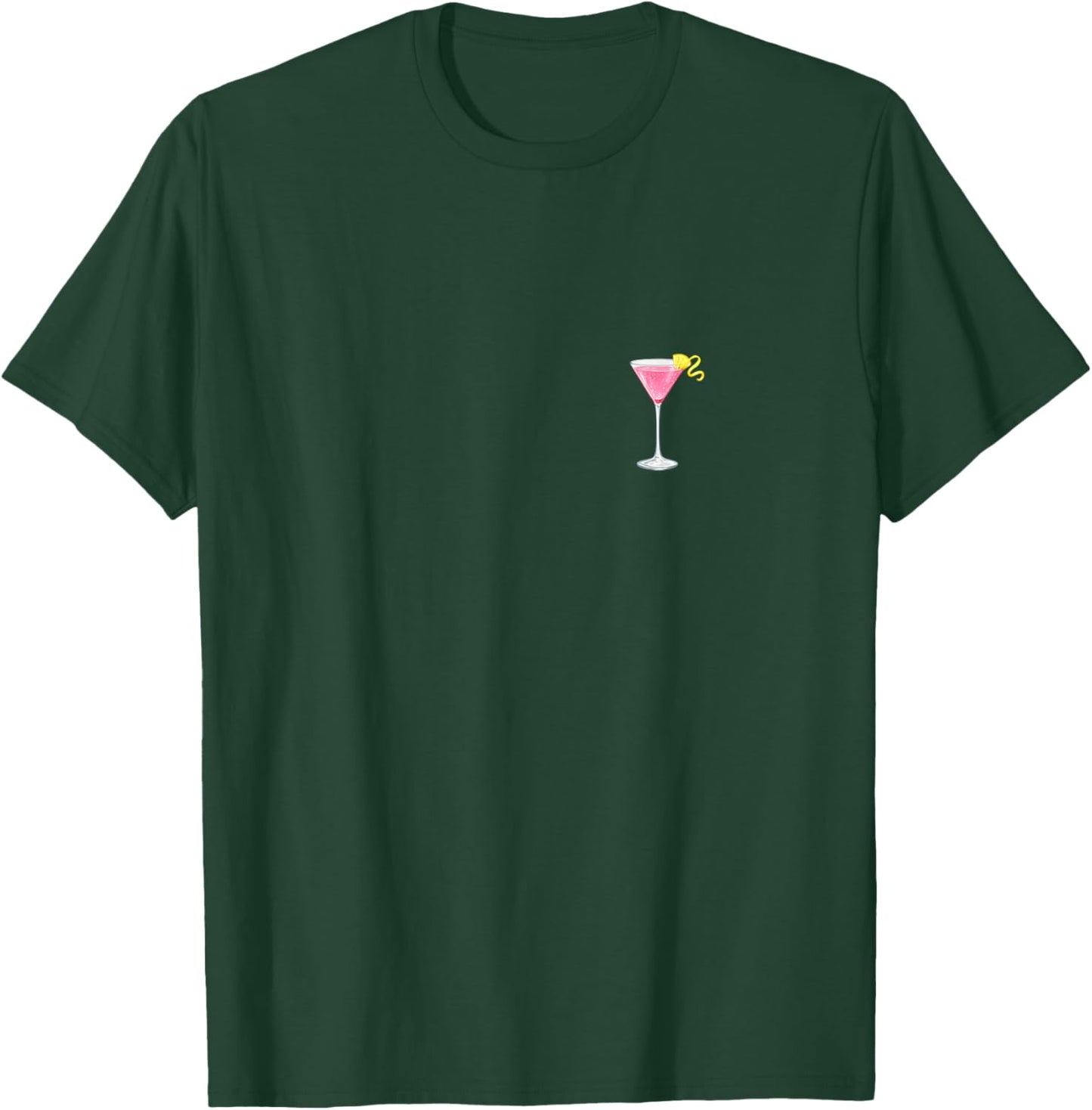 Cosmo Cosmopolitan Cocktail Pink - Backprint T-Shirt - T-Shirt | Forest