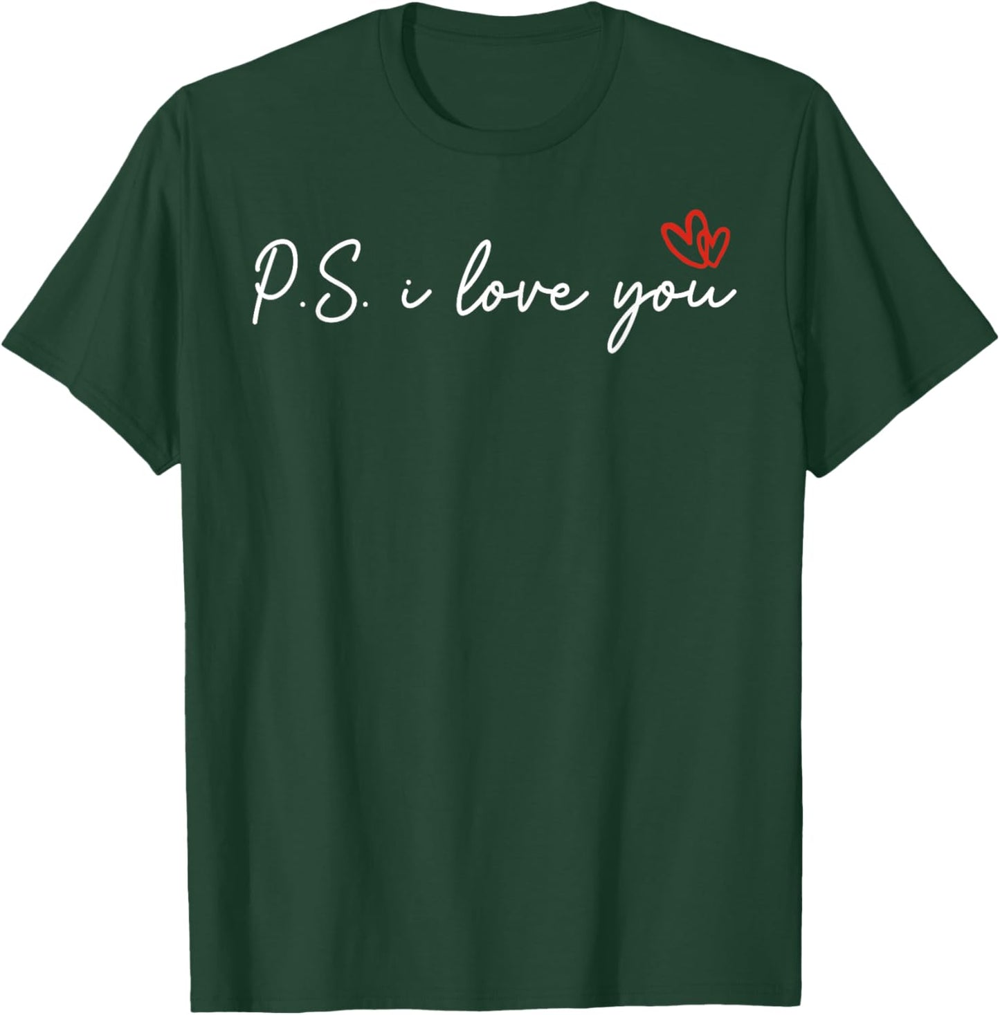 PS I Love You Day Valentine's Day Purple Heart Women Men Kid T-Shirt - T-Shirt | Forest