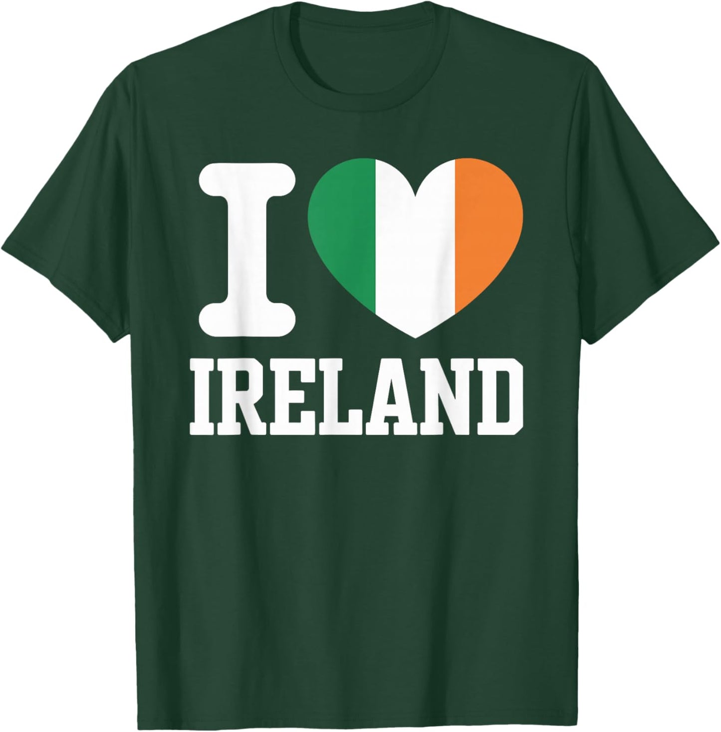I Love Ireland Shamrock Heart Pride T-Shirt - T-Shirt | Forest