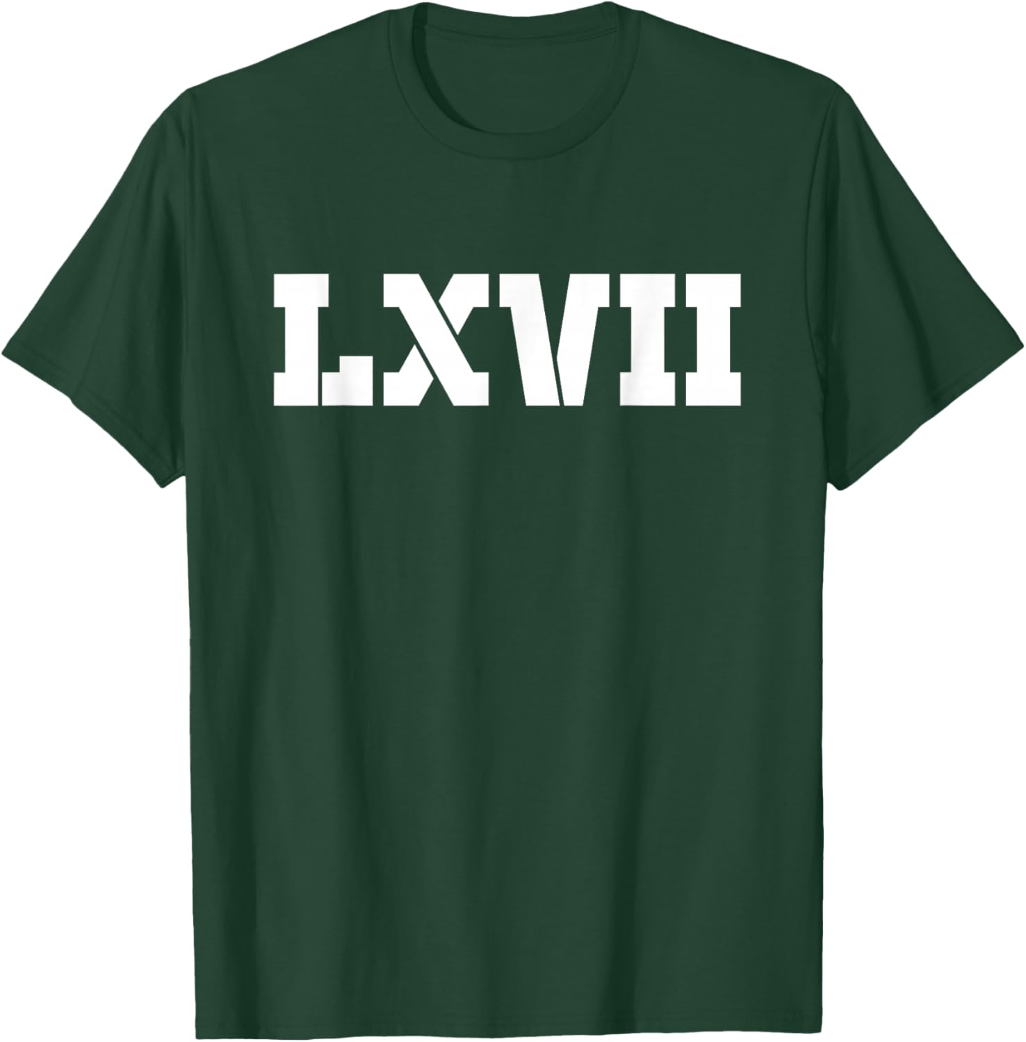 67 - Sixty Seven Number 67 Roman LXVII Meme Six Seven Meme T-Shirt - T-Shirt | Forest