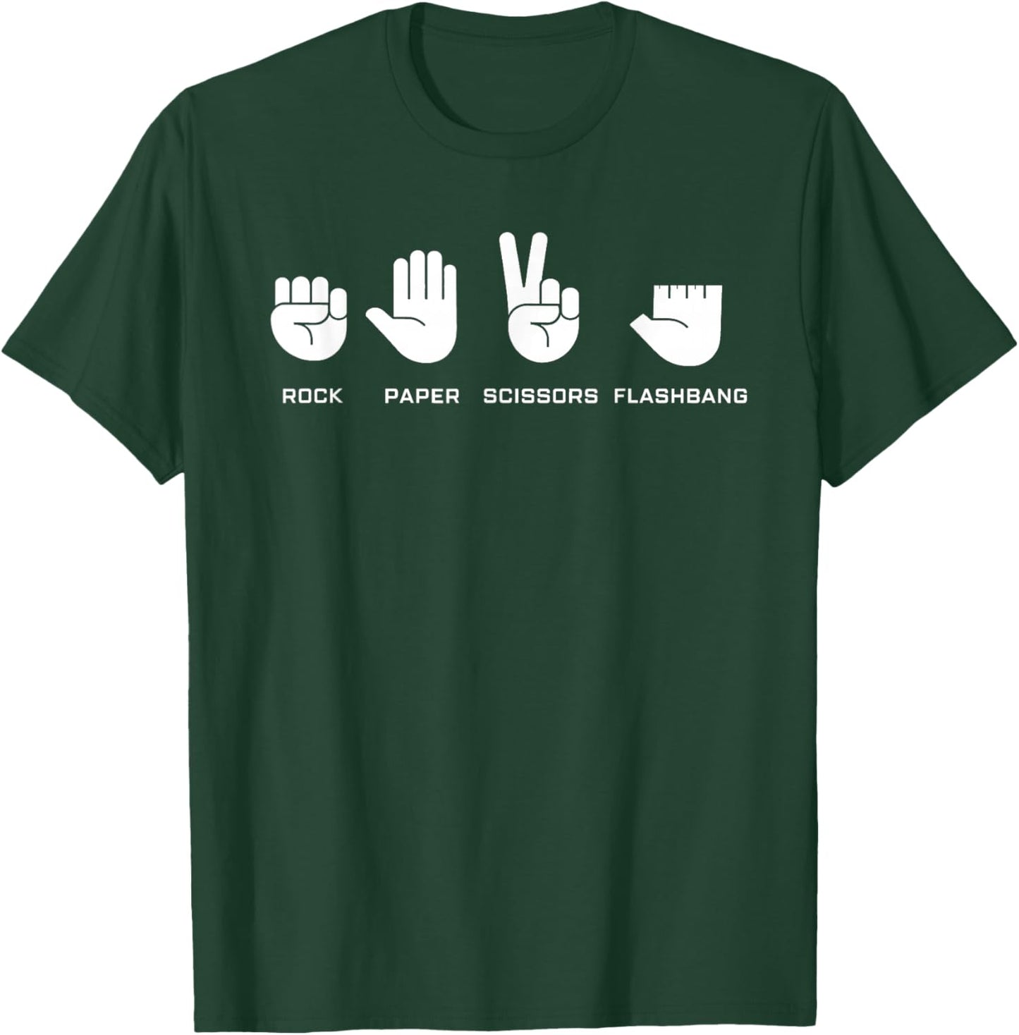 Rock Paper Scissors Flashbang Gamer Meme T-Shirt - T-Shirt | Forest