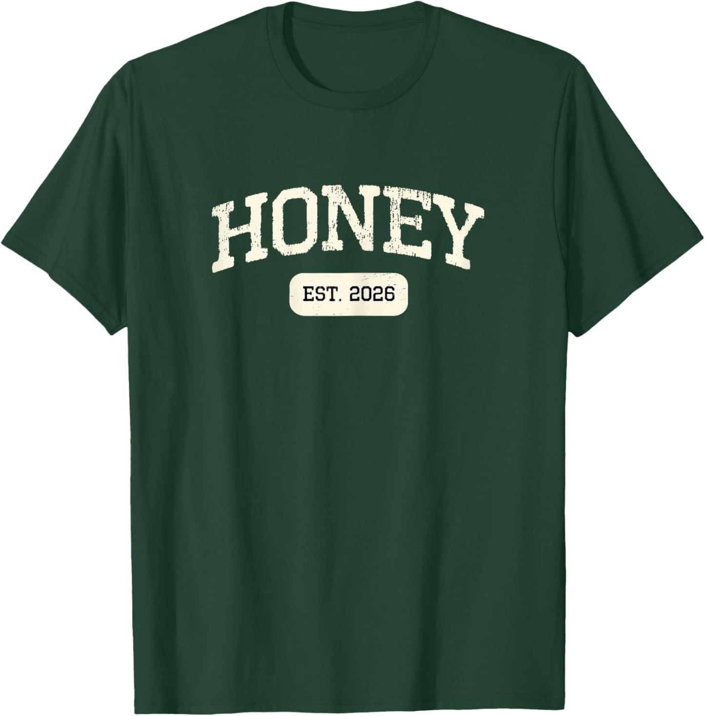 New Honey Est 2026 1st First Time Pregnancy Announcement T-Shirt - T-Shirt | Forest