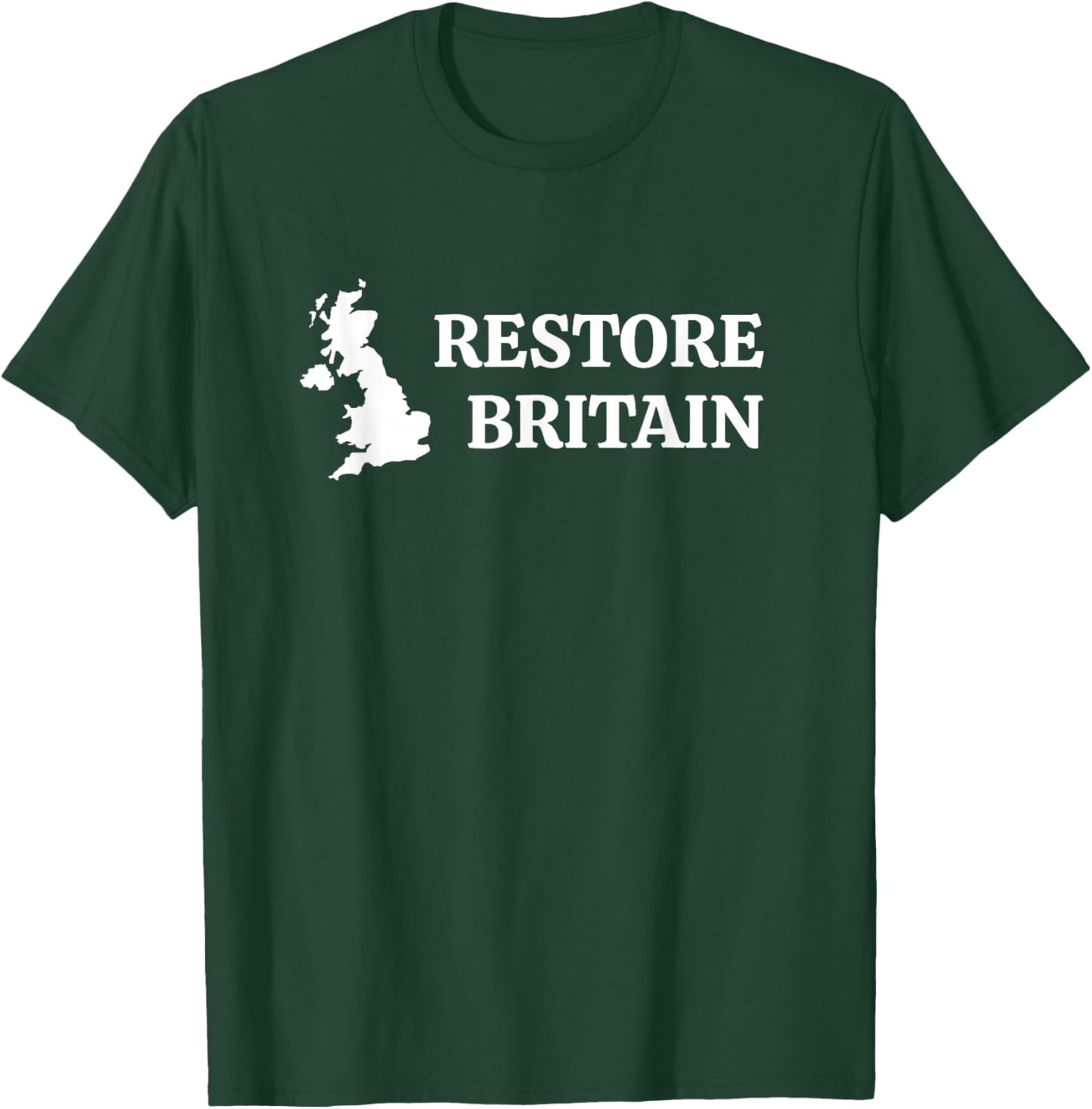Restore Britain – UK Patriot Conservative Graphic (Navy) T-Shirt - T-Shirt | Forest