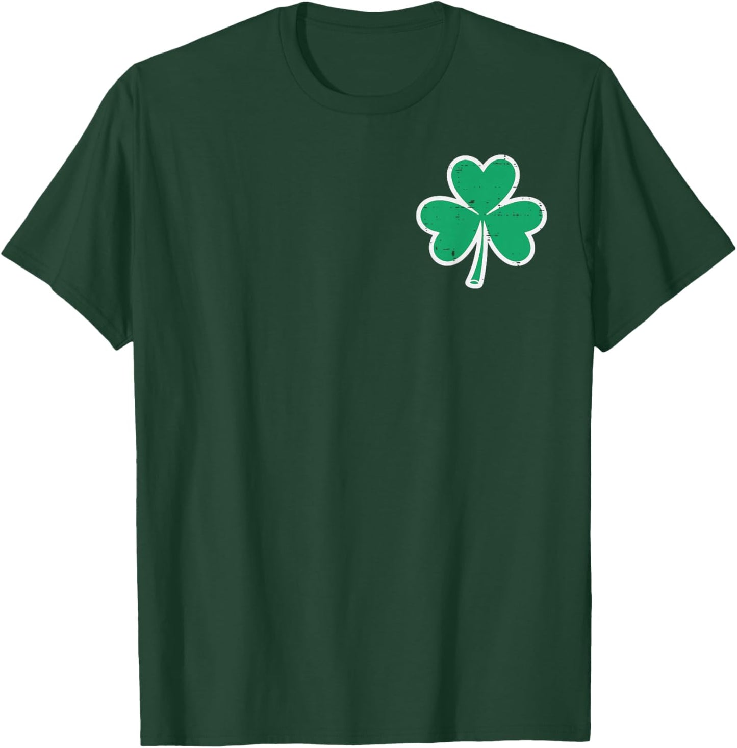 St Patricks Day Clover Pocket Saint Pattys Men Women Kids T-Shirt - T-Shirt | Forest